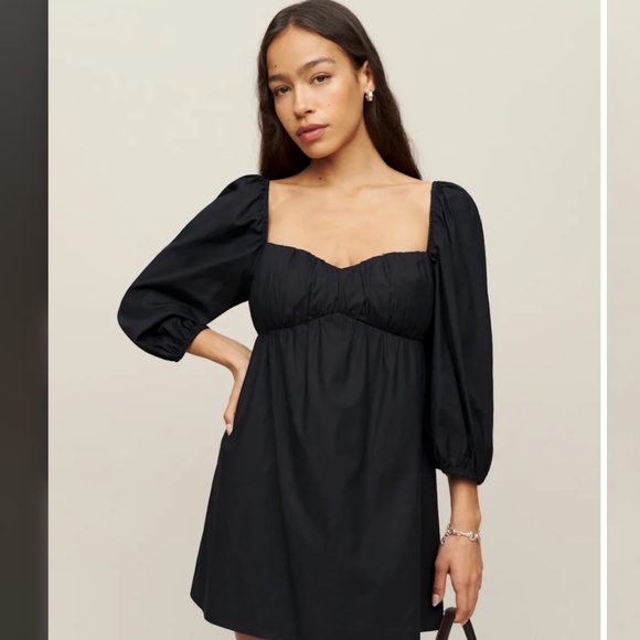 Reformation Farley Dress Black - Size 2 - Picture 2 of 2